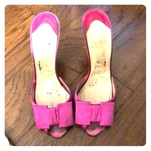 Pink peep toe by Christian Louboutin